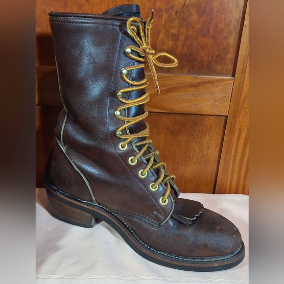 CAROLINA steel-toed oil resistant leather work boots. Size 7 1/2 - Picture 2 of 16